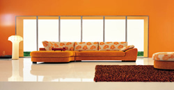 sofás cor laranja