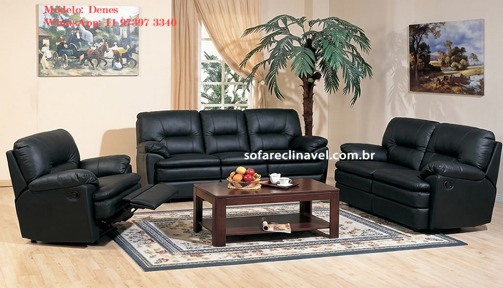 Sofá reclinável conjunto personalizado com vários assentos