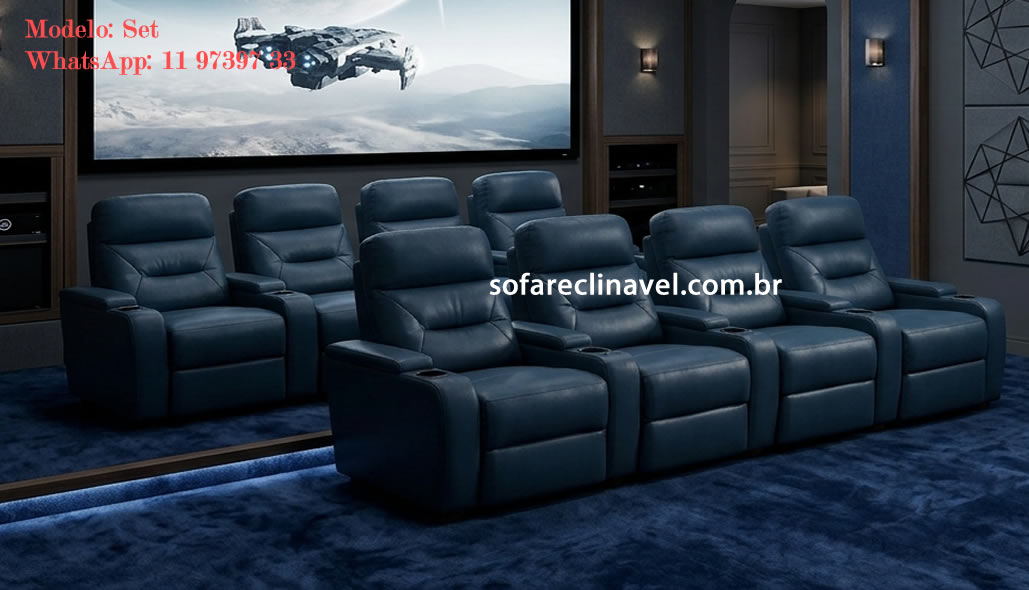 Sofá para sala de TV Sofá para sala de home azul noite