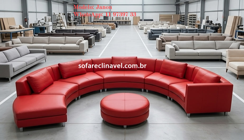 Sofá curvado sob medida para projetos arquitetônicos exclusivos
