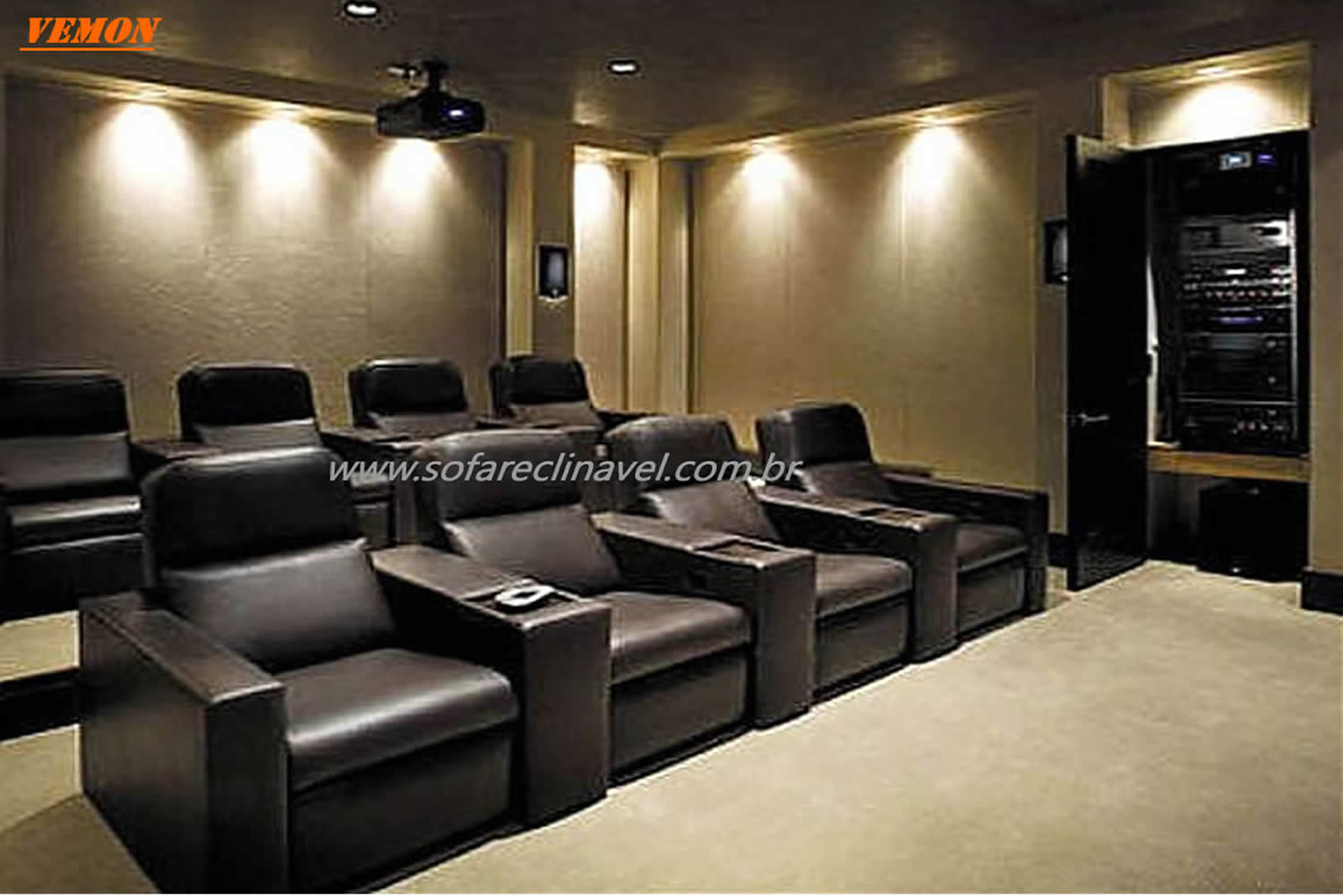 Home theater Sofá - Sofá confortável | sofareclinavel.com.br