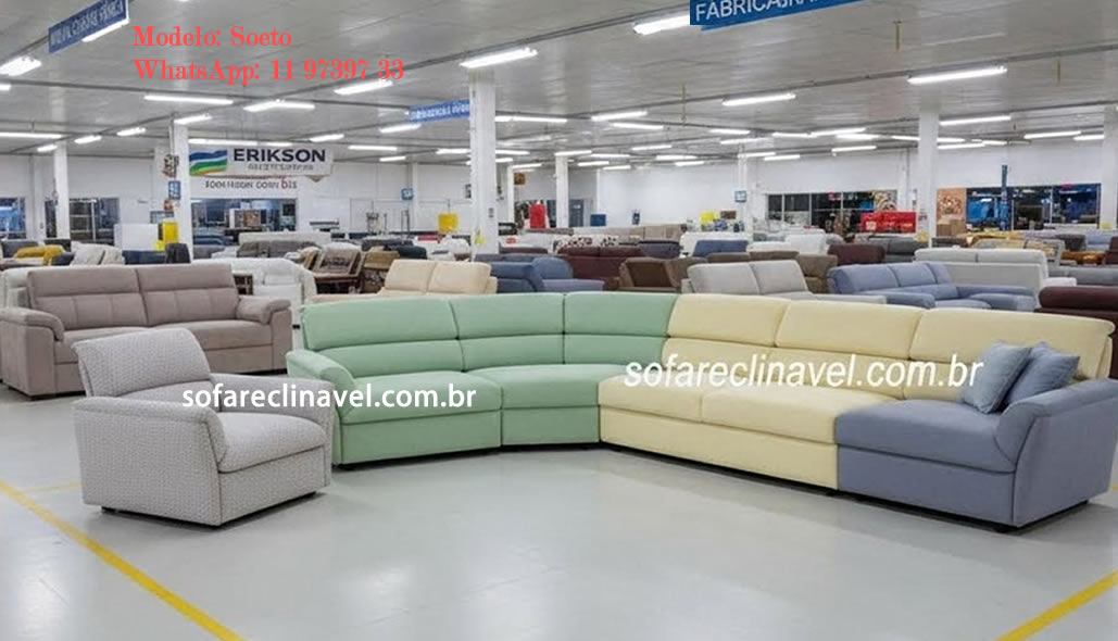 Sofá reclinável ergonômico projetado para máximo relaxamento