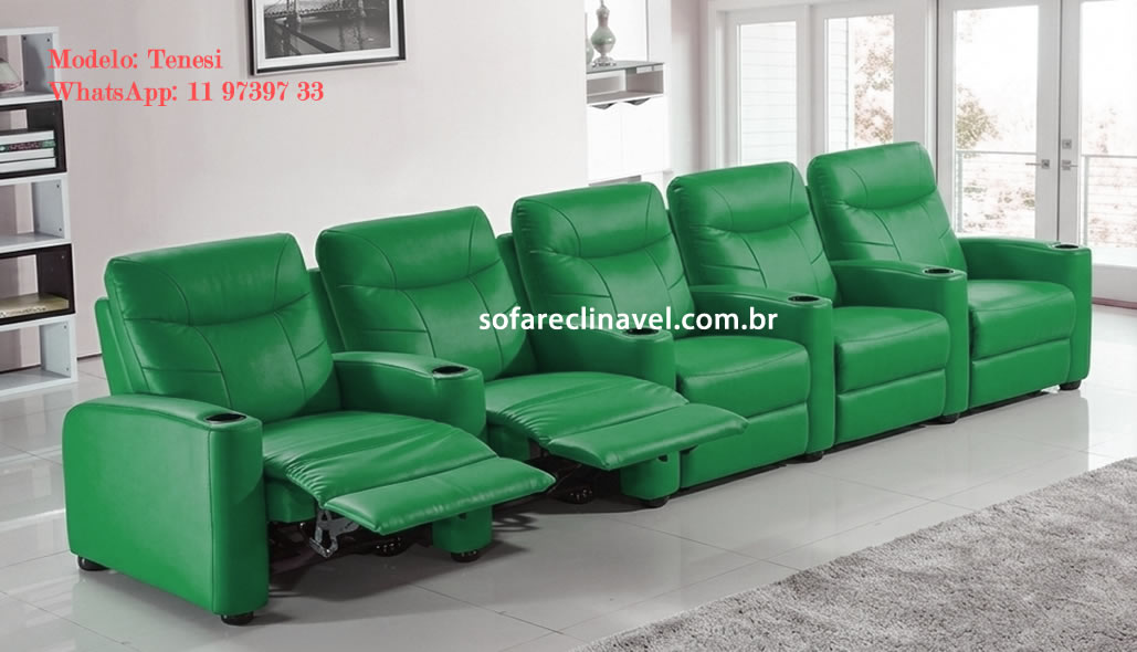 Sofá reclinável 5 lugares Sofá reclinável de cinco lugares