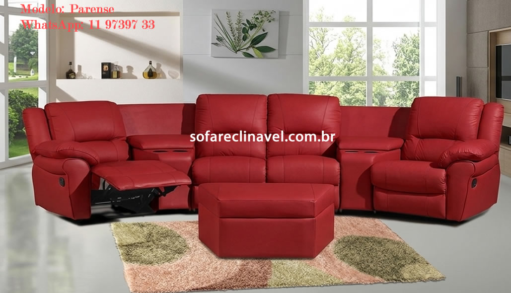 Sofá para sala de TV Sofá vermelho para sala de TV