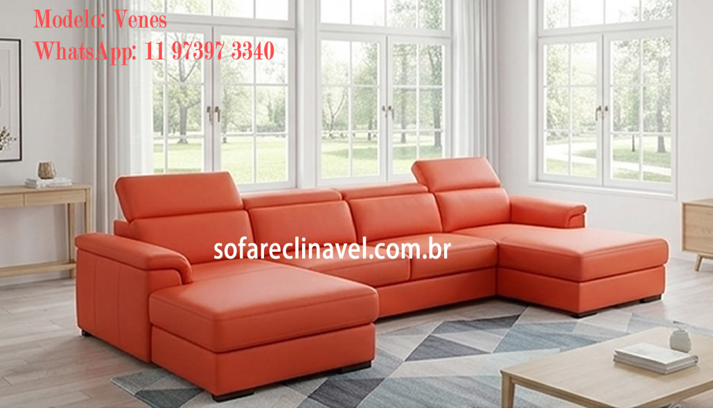 Sofá com chaise dos dois lados Sofá com chaise dos dois lados